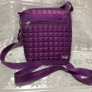 Lug Skipper Cross Body Bag Quilted Purple